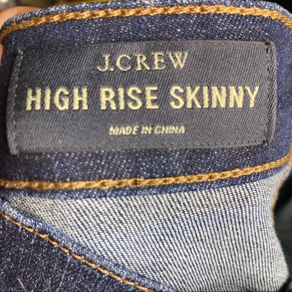 J Crew High Rise Skinny Jeans 24 Dark Wash - Picture 4 of 5